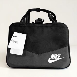 NEW WITH TAGS Nike Futura Square Lunch Bag Black & White Insulated Swoosh Logo